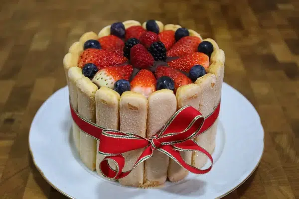 Charlotte de frutos vermelhos